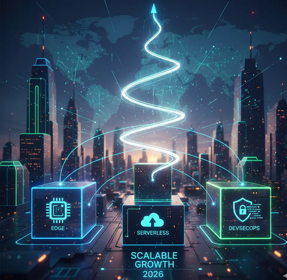 Future of App Architecture in 2026: Edge, Serverless & DevSecOps for Scalable Growth